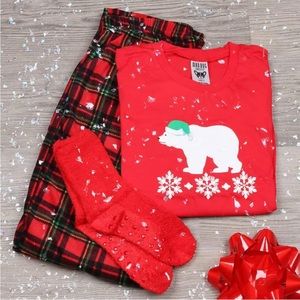 Boys Winter PJ set with Shirt, Pants and one pair Sock, size 14/16